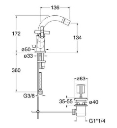 Cristina Exclusive EV32651 Смеситель для биде