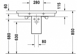 Фото Полупьедестал Duravit 2nd Floor 0857160000, белый