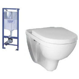 Инсталляция Grohe с унитазом Villeroy&Boch O.novo 5660 HR01, сиденье микролифт