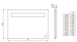 Зеркало с подсветкой K2475BH Ideal Standard Connect