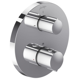 Смеситель термостатический Jacob Delafon Round E75390-CP, для ванны и душа, внешняя часть
