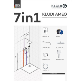 Душевая система Kludi Ameo (416720575) хром