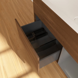 Villeroy Boch Finion F040GKGN Тумба под раковину 996х498 мм (anthracite matt/walnut veneer)