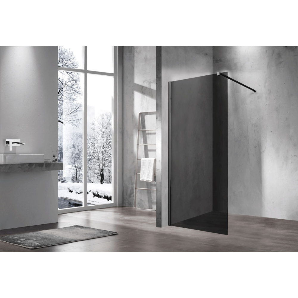 Душевая перегородка Vincea Walk in (VSW-1H120CGB) черный матовый