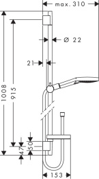 Душевой гарнитур Hansgrohe Raindance Select (26633400) хром, белый