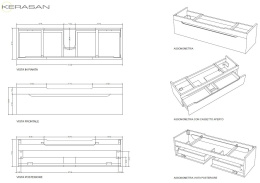 Фото Тумба под раковину 120 см Kerasan Inka 911102