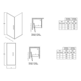 Душевая дверь Jacob Delafon Torsion E87N80L/R-GA, складывающаяся, 80 х 195 см, правая