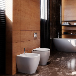 Фото Унитаз Kerasan Flo (311001) напольный, приставной, белый