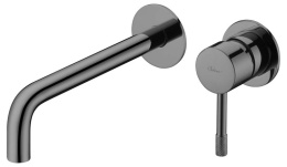 Фото Смеситель для умывальника Boheme Uno (465-SGM) антрацит глянец