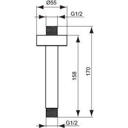 Держатель верхнего душа Ideal Standard IDEALRAIN B9446AA для душа