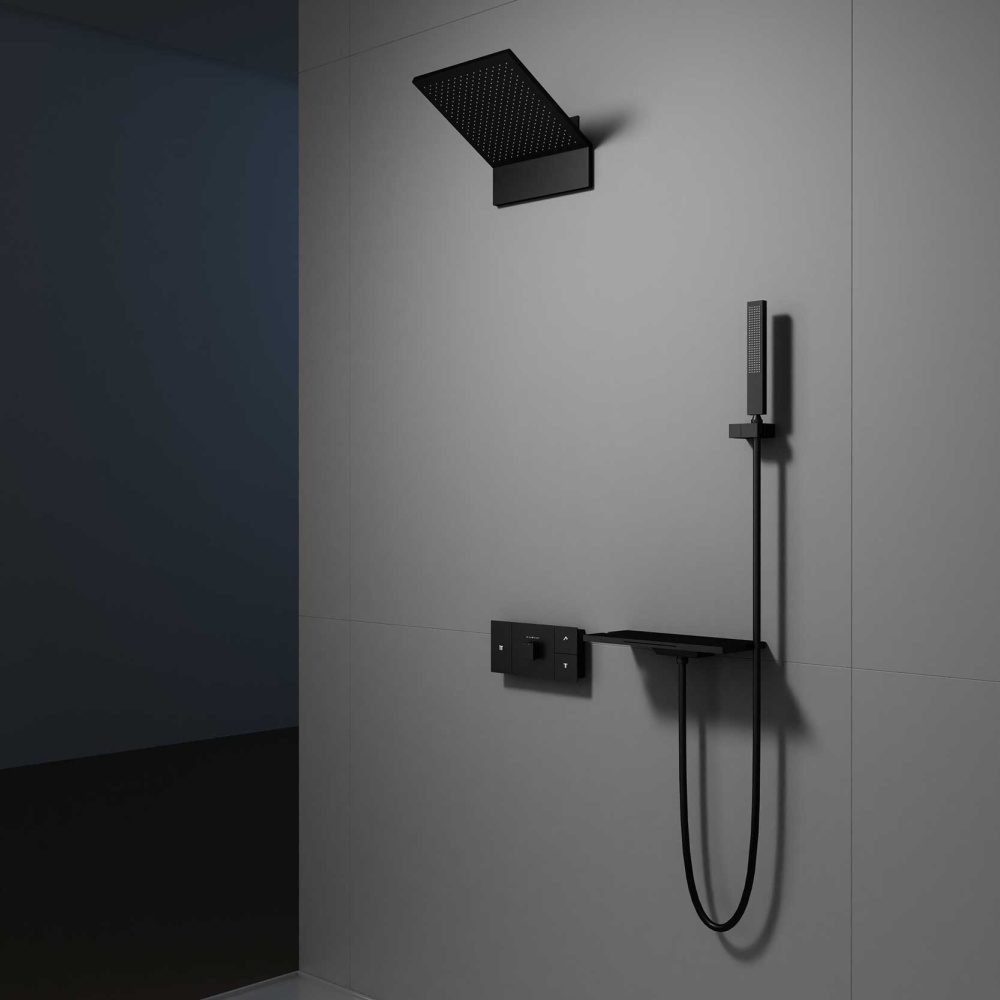 Фото Душевой комплект Vincea (VSFW-2F11TMB) черный матовый