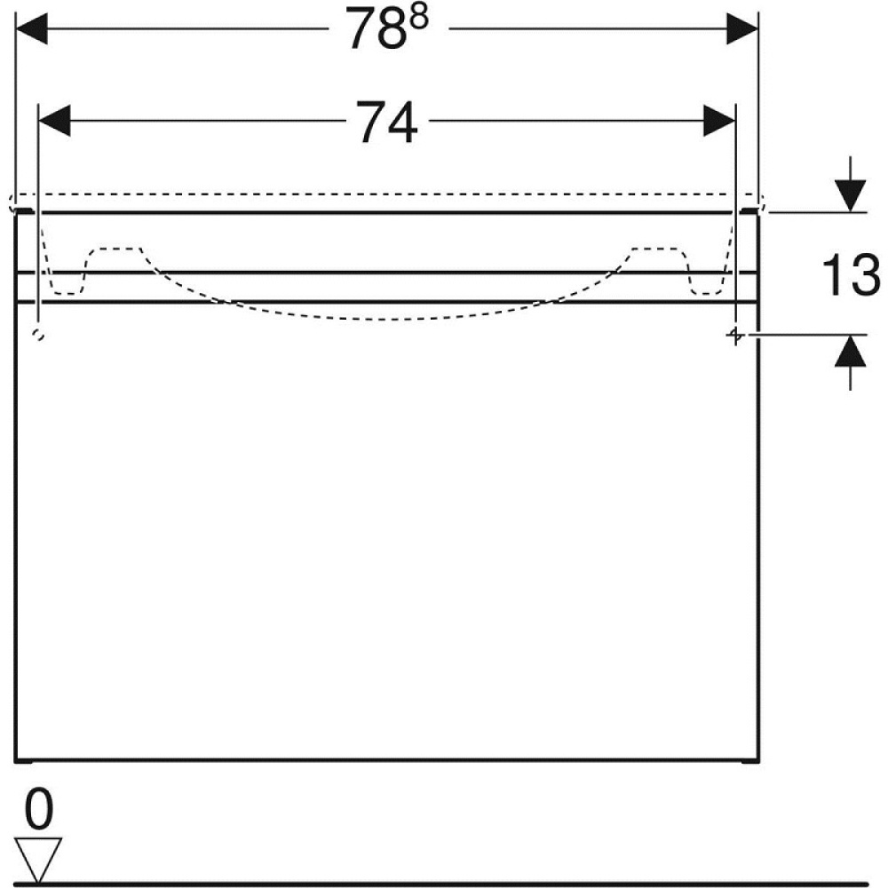 Geberit Renova Plan 869580000 Тумба для раковины, с ящиками выдвижными