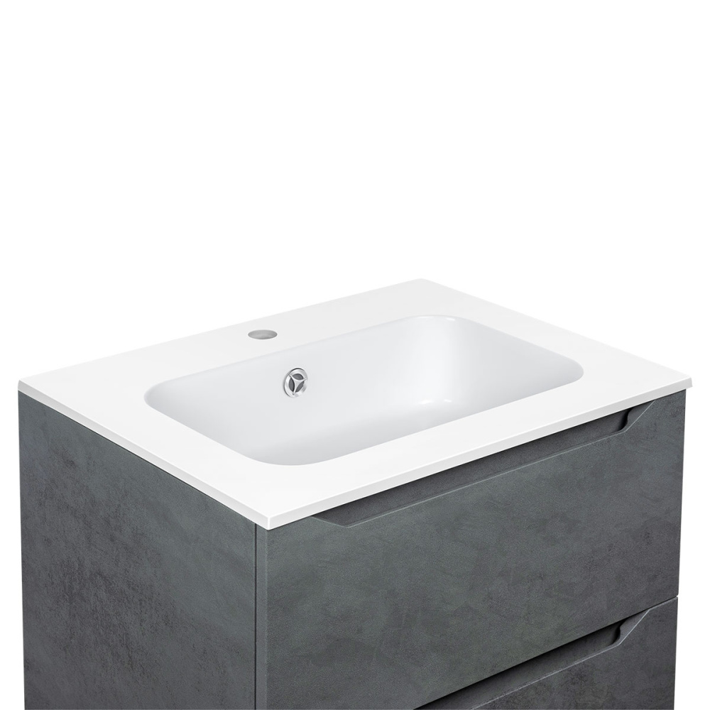 Фото Раковина из искусственного камня Vincea (VCB-2N600W) белый