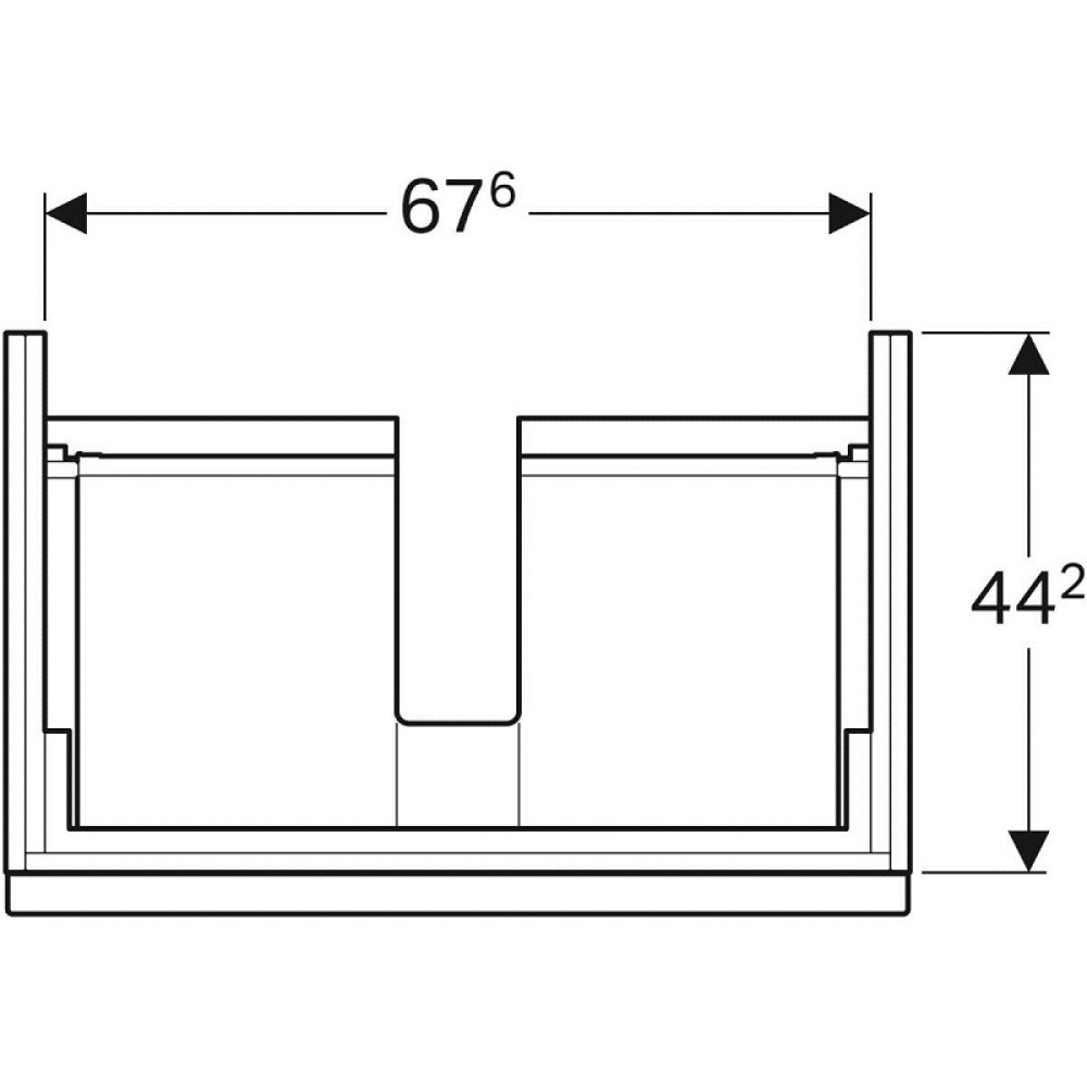 Geberit iCon 840275000 Тумба для раковины, с ящиками выдвижными