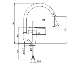 Смесители для кухни Смеситель Jacob Delafon Kandel E668 для кухни