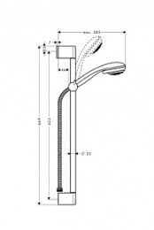 Душевой гарнитур Hansgrohe Crometta (27763000) хром