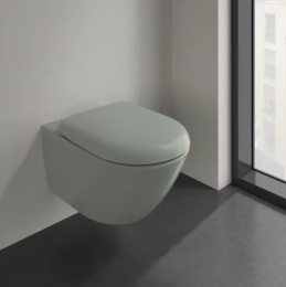 Фото Подвесной безободковый унитаз Villeroy&Boch Antao (4674T0R8) Morning Green