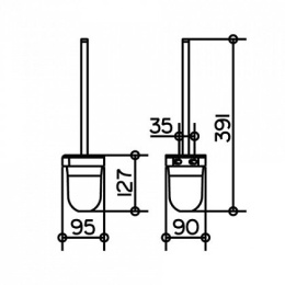 Ершик для унитаза Keuco City.2 02764010100, хром