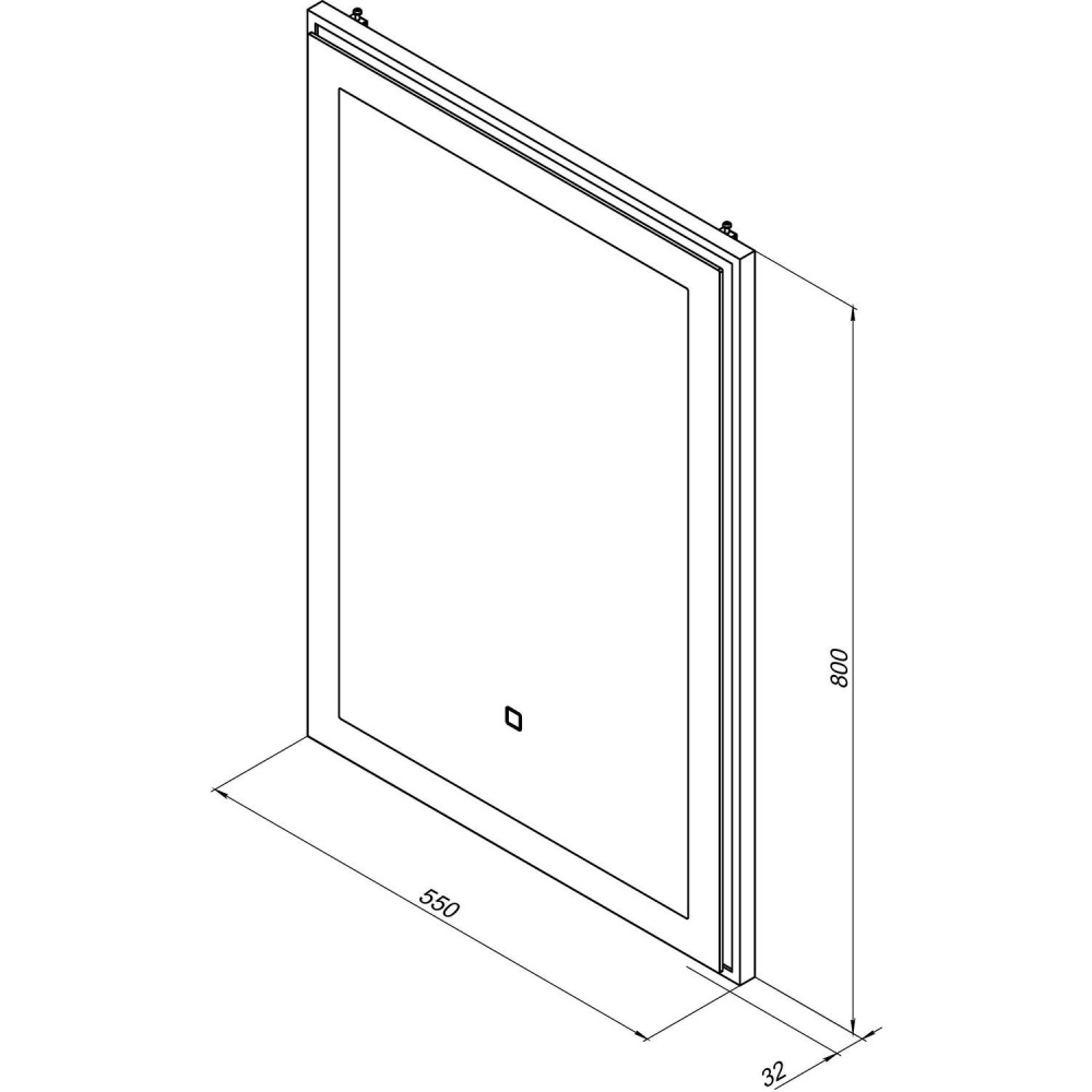 Зеркало Aquanet Монро 55x80 LED Бежевый