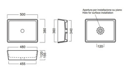 Фото Накладная раковина Hatria Happy hour (YXSL01) белый