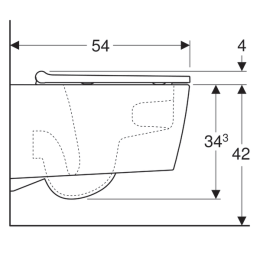 Подвесной унитаз Geberit ONE 500.202.01.1 с крышкой-сиденьем микролифт