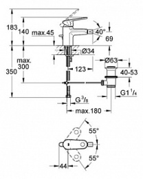 Смеситель для биде Grohe Europlus 2 33241002 хром