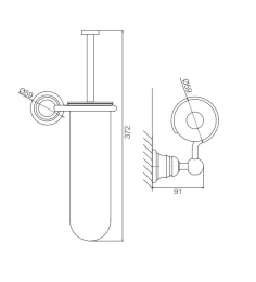 FIMA Carlo Frattini Victory F6066/1CR Ерш для унитаза подвесной