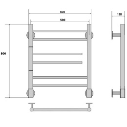 Фото Электрический полотенцесушитель Energy MULTY 800*500
