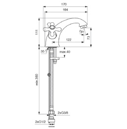 Фото Смеситель для раковины Vidima Retro BA117AA, хром