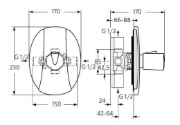 Ideal Standard Tonic A5083AA Центральный термостат