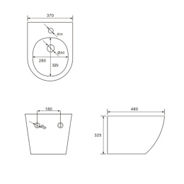 Биде COMFORTY , подвесное, с переливом, 103BD