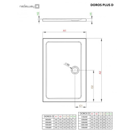 Акриловый поддон для душа Radaway Doros Plus D 90x100x5 Белый SDRPD1090-01