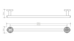 Держатель для полотенца Decor Walther Basic (0531360), черный матовый