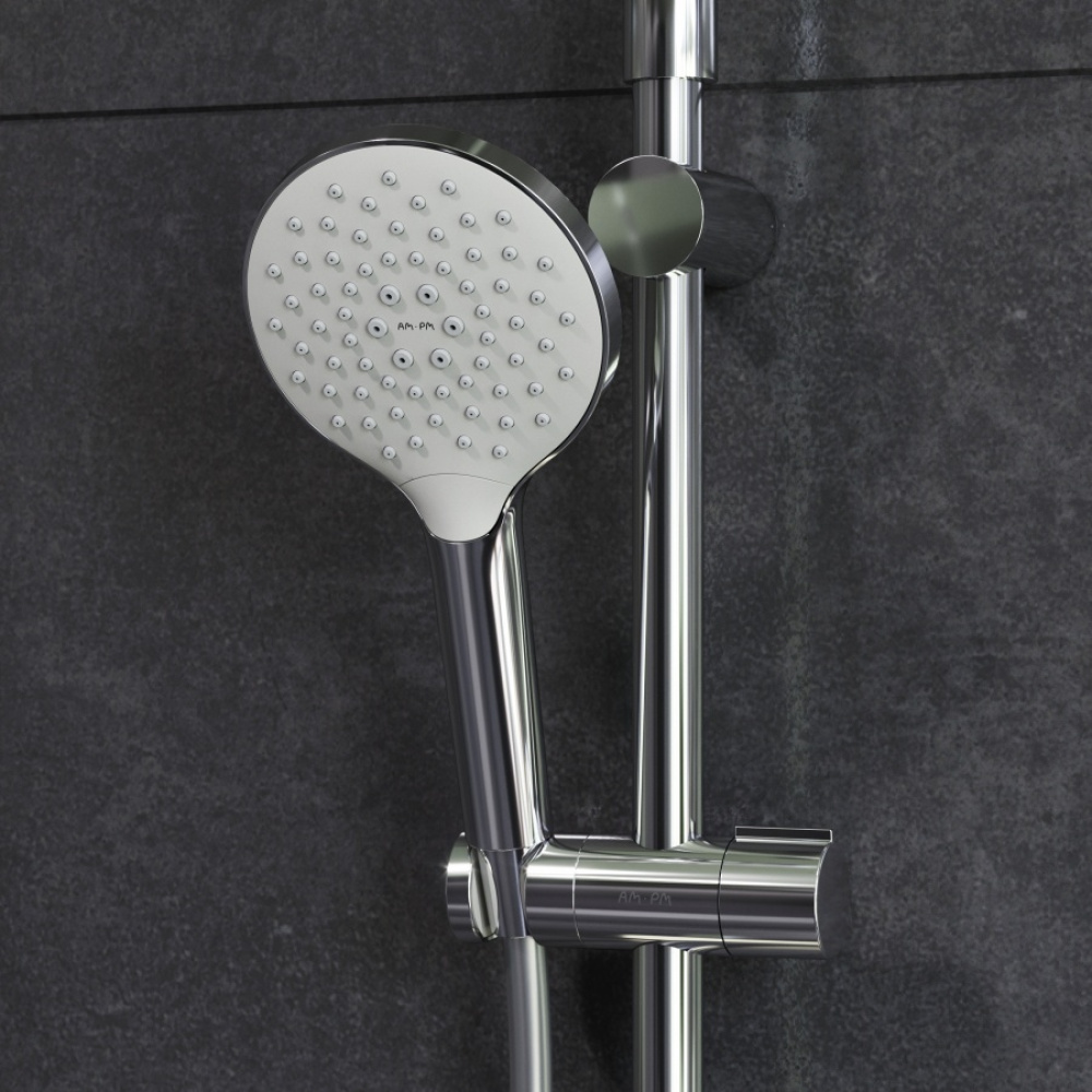Фото Душевая система AM.PM Like F0780700 стойка с тропическим душем, смесителем, изливом, хром