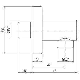 Шланговое подключение Gattoni PD (PRACI10C0cr) Хром