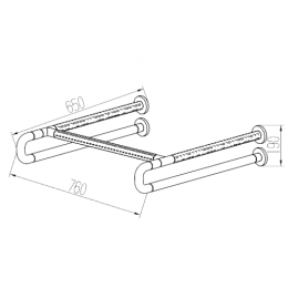 3W011 Поручень для раковины настенный