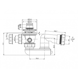 Сифон для ванн ArtCeram (AAS369)