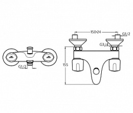 Смеситель Ideal Standard Euroflow New B2508AA для ванны/душа
