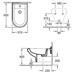 Биде подвесное 7441B0R2 VILLEROY&BOCH HOMMAGE
