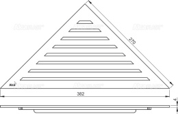 Фото Решетка водосточная треугольная AlcaPlast Grace