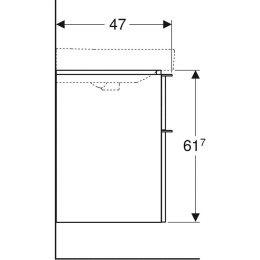 Geberit Smyle Square 500.355.JR.1 Тумба для раковины, с ящиками выдвижными