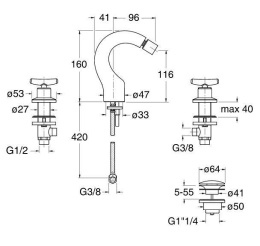 Cristina SELTZ SZ32951 Смеситель для биде