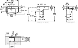 Фото Раковина 65 см Roca Hall (327620000) белый