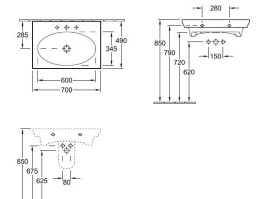 Фото Раковина 612671R2 VILLEROY&BOCH LA BELLE
