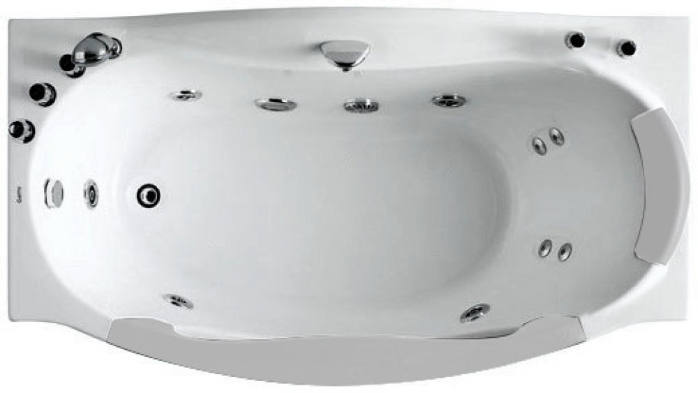 Акриловая ванна 171x92 Gemy (G9072 B L), прямоугольная-асимметричная