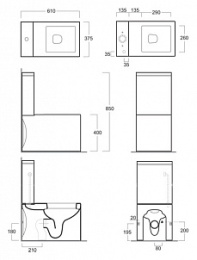 Фото Чаша для унитаза-компакта Simas Frozen FZ 07