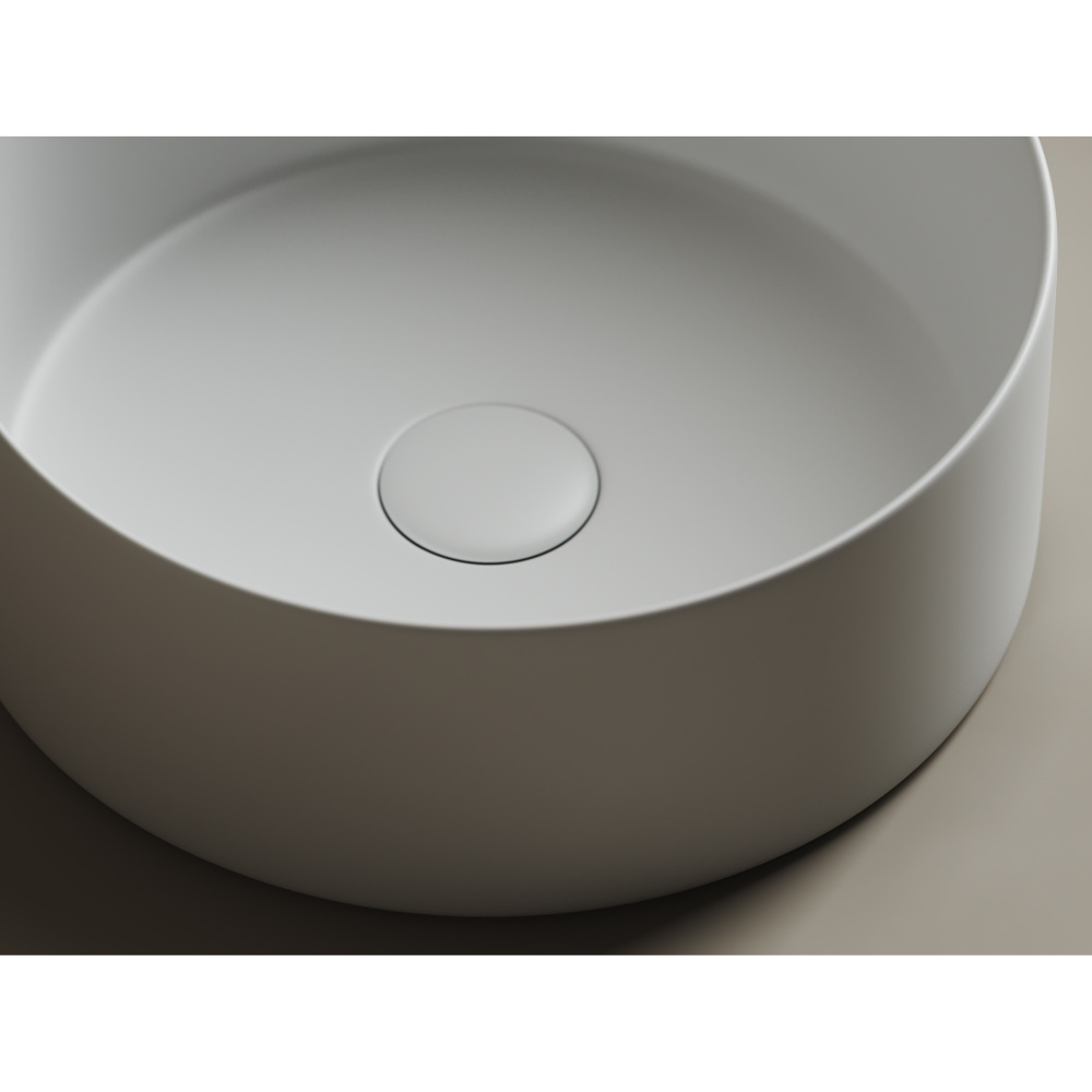 Накладная раковина Ceramicanova Element CN6032MW 36x36 белый матовый круглая