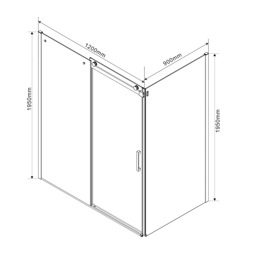 Душевой уголок Vincea Como (VSR-1C9012CLB) черный