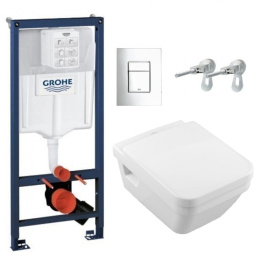 Инсталляция Grohe с унитазом Villeroy&Boch Architectura 5685 HR01 alpin, сиденье микролифт