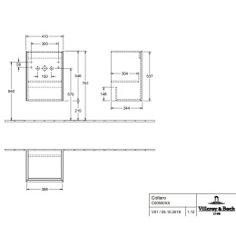 Villeroy Boch Collaro C00500MS Тумба под раковину 410х344 мм петли левые (White Matt)